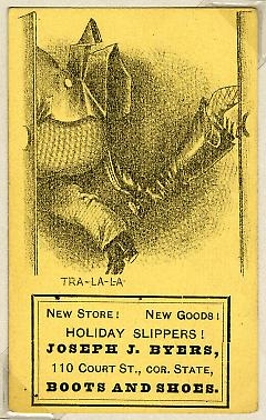 Tradecard. Joseph J. Byers. 110 Court St. Brooklyn, NY. Recto.