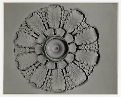 Center design ceiling, main room (straight up). Lay House, 11 Cranberry Street, Brooklyn, N.Y. (detail).