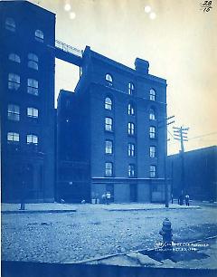 View of Riverside Apartments, showing north face of building at the southeast corner of Furman & Joralemon Sts.