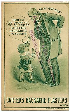 Tradecard. Wheeler & Bolton, Druggists. Brooklyn, NY. Recto.