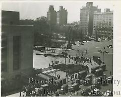 [Red Cross trucks at Grand Army Plaza]