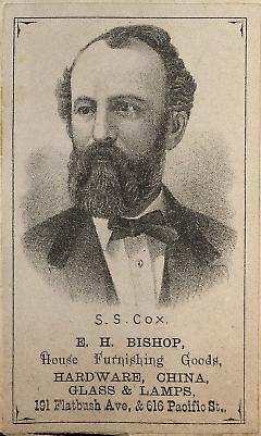 Tradecard. E.H. Bishop. 191 Flatbush Avenue and 616 Pacific Street. Brooklyn.