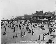Coney Island beach and bathers