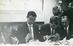 [Robert F. Kennedy eating lunch]