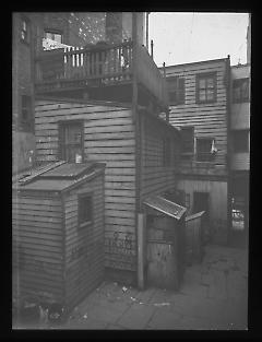 Views: Brooklyn. Various. View 033: Rear tenement and privy, Hicks Street (near the Bethel).