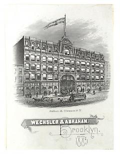 Tradecard. Weschler & Abraham. Brooklyn, NY. Recto.