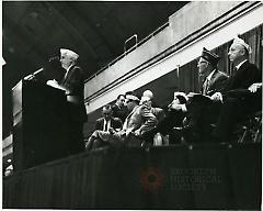 [Speaker at rally in Madison Square Garden]