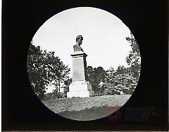 [Three men at J. Howard Payne Monument, Prospect Park]