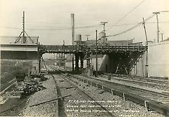 Looking west from west end of 8th Ave. station showing reconstruction of 7th Ave. bridge