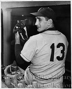 [Ralph Branca with cat]