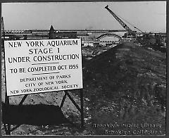 [New York Aquarium, stage 1, under construction]