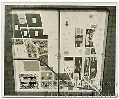 [Tables displaying architectural model and plan for proposed changes to Brooklyn Civic Center]