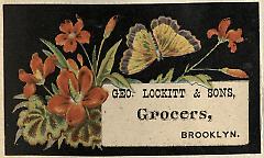 Tradecard. George Lockitt and Sons. Brooklyn.