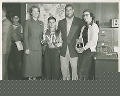 [Roy Campanella in library]