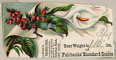 Tradecard. Janton's Ladies Weighing Chair. West Brighton Beach, Coney Island. Recto.