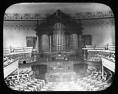 Views: Brooklyn, Long Island, Staten Island. Assorted churches. View 001: Organ of Plymouth Church.