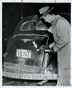 Bullet hole in pursued car