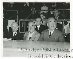 [Three dignitaries at World Series game]