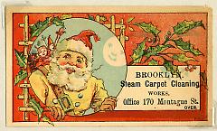 Tradecard. Brooklyn Steam Carpet Cleaning Works. 170 Montague St. Brooklyn, NY. Recto.
