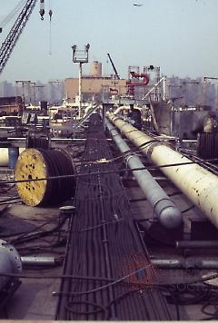 [Main deck looking AFT (towards the stern of the ship)]