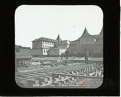 [Railroad tracks in front of Hotel Brighton before the move]