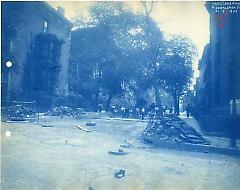 Work on street at corner of Hicks and Joralemon Streets