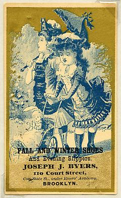 Tradecard. Joseph J. Byers. 110 Court St. Brooklyn, NY. Recto.