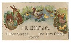 Tradecard. J. E. Murray & Co. Fulton Street. Brooklyn, NY. Recto.