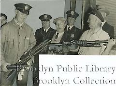 Confiscated machine guns and rifles