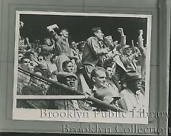 [Yankee fans at Ebbets Field]