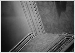 Moulding at ceiling  corner rear hall. Lay House, 11 Cranberry Street, Brooklyn, N.Y. (detail).