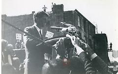 [Robert F. Kennedy giving a speech]
