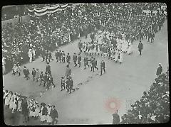 [Emmanuel House Club 2nd and 3rd marching line in parade]